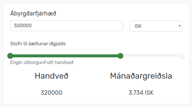 Sækja um ábyrgð
